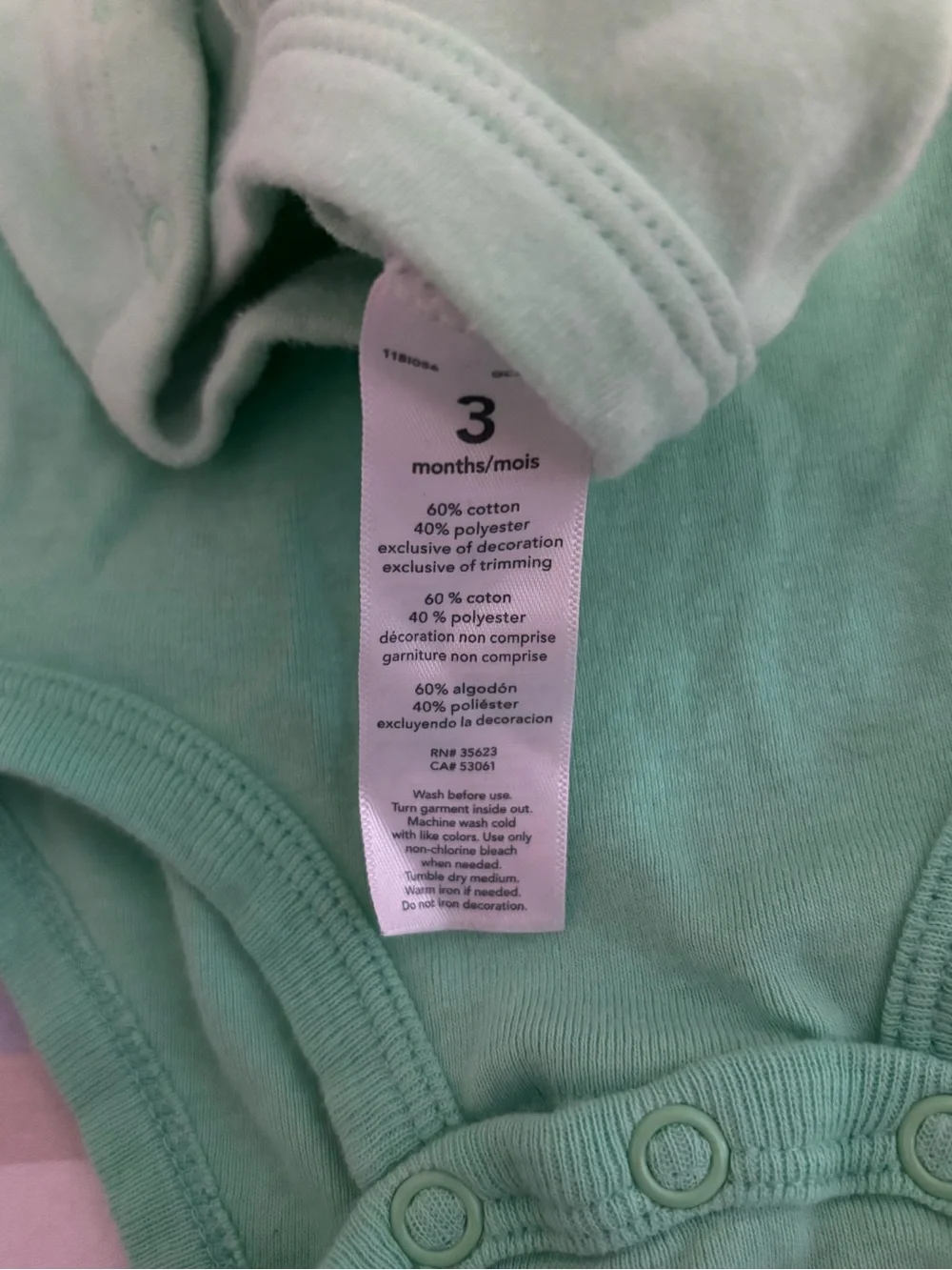 Carter's Baby Bodysuit 3-Pack - Mint, Light Green & Yellow - LOVE YA DAD!